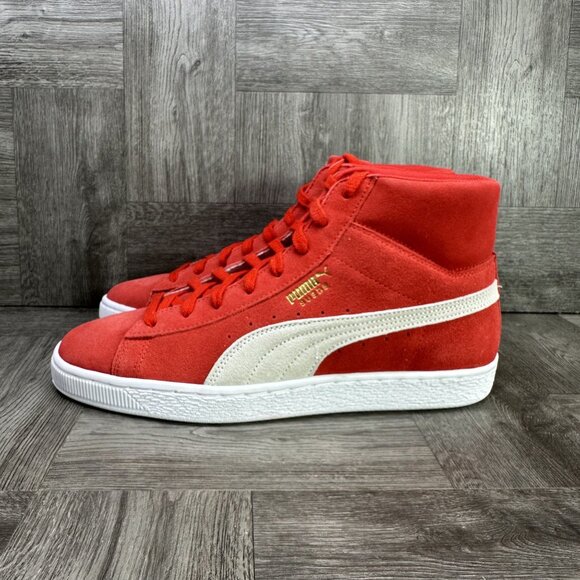 Puma Suede Mid 21 Men's size 11 High Risk Red Casual Shoes 380205-03 - Picture 2 of 8